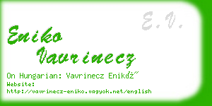eniko vavrinecz business card